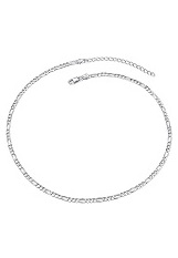 marvelous 3mm silver Figaro chain necklace